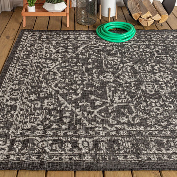 Malta Bohemian Medallion Textured Weave Indoor/outdoor Area Rug